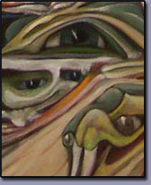 Science Fiction Alien Art: James Homer Brown:  Grendel - detail of painting - also known as Indecision