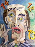 Abstract Art: James Homer Brown - Numbers Guy Oil Painting Series