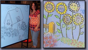 Lori Borraccio Morris: Mural Artist. Custom designed mural boards for the Novi Home Show.